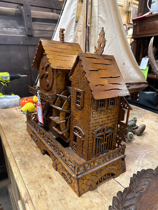 BELGIAN FOLK ART / FRETWORK WATERWHEEL MILL