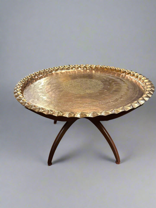 MID CENTURY BRASS COFFEE TABLE