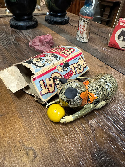 ROLL OVER CAT TOY IN ORIGINAL BOX BY MARX
