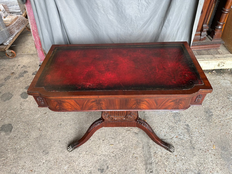 FEDERAL LEATHER TOP GAME TABLE