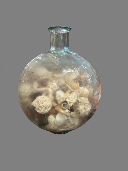 POTPOURRI FILLED LARGE GLASS BOTTLE