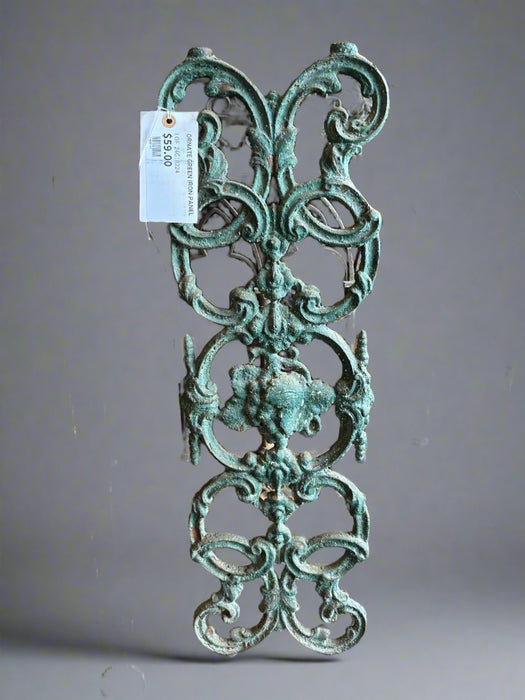 ORNATE GREEN IRON PANEL