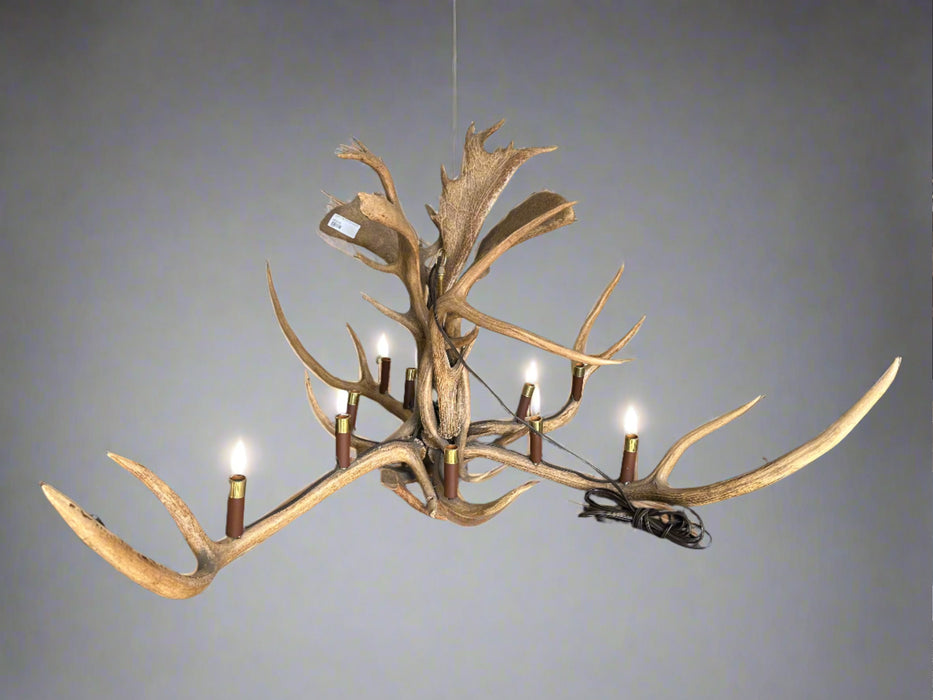 2 LIGHT ANTLER CHANDELIER