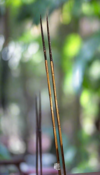 BAMBOO AND WOOD CEREMONIAL SPEAR