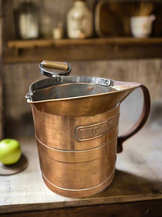 2 HANDLED LARGE COPPER BUCKET PITCHER