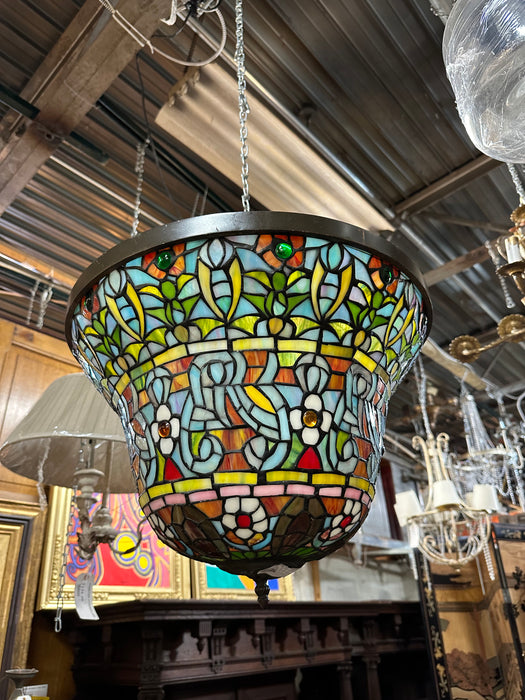 STAINED GLASS LIGHT FIXTURE