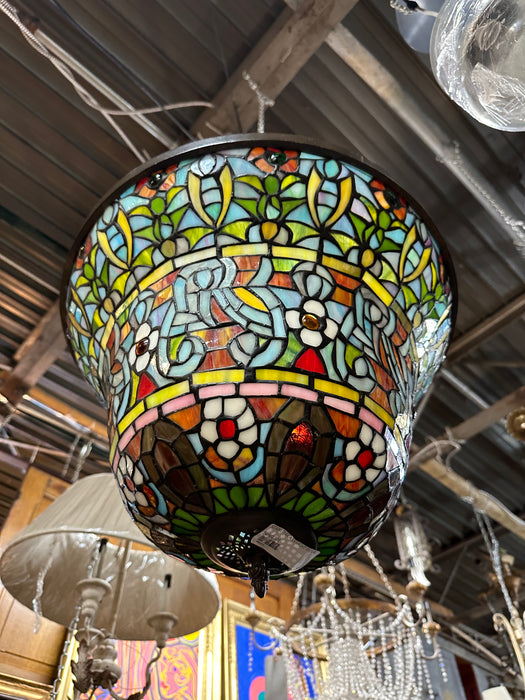 STAINED GLASS LIGHT FIXTURE