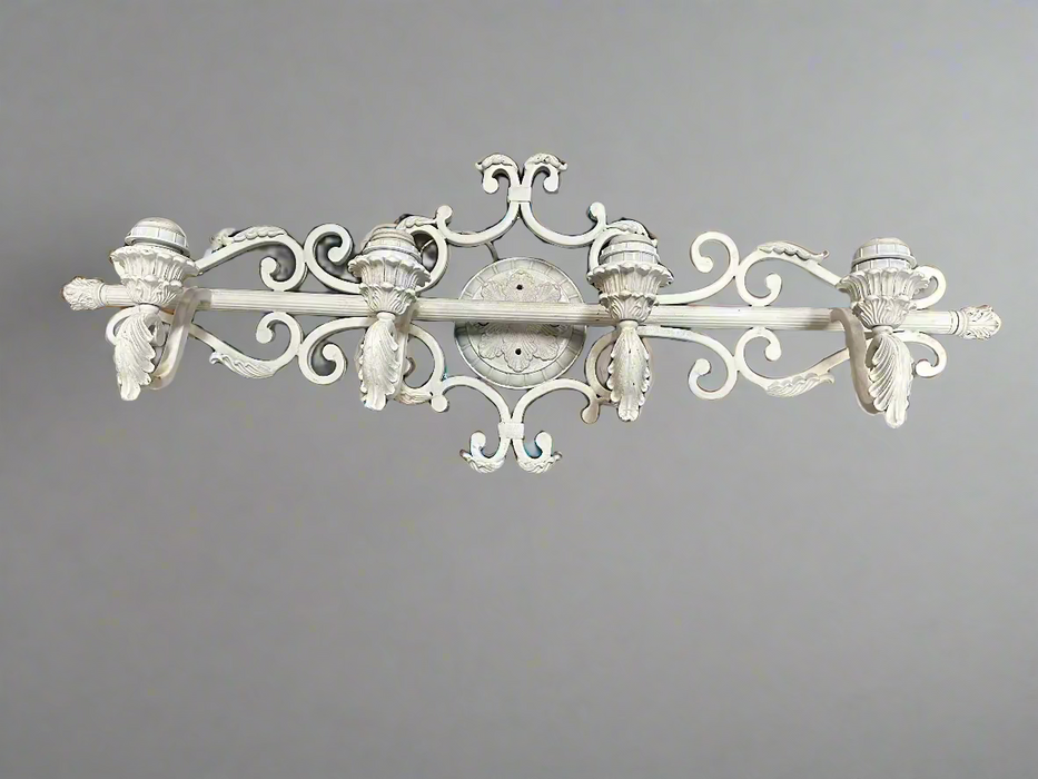 4 LIGHT ORNATE METAL SCONCE NO SHADES