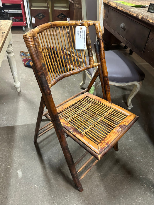 FOLDING BAMBOO CHAIR