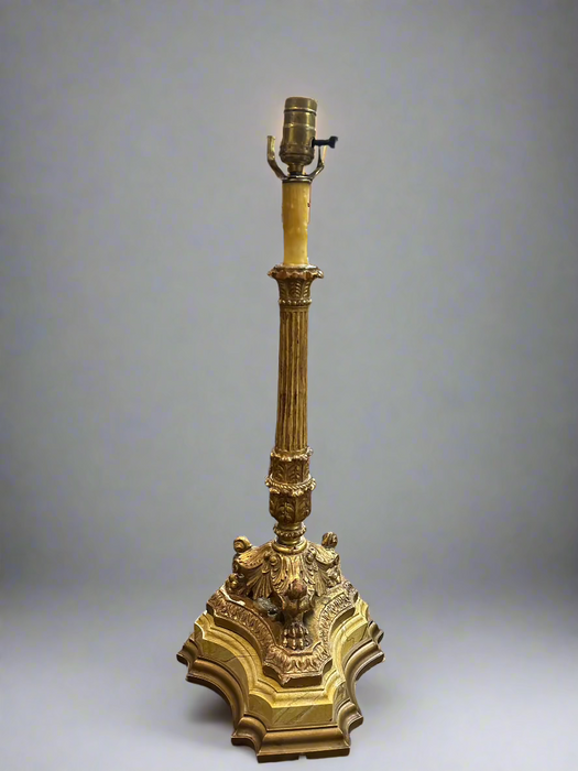 ORNATE CARVED GILTWOOD LAMP