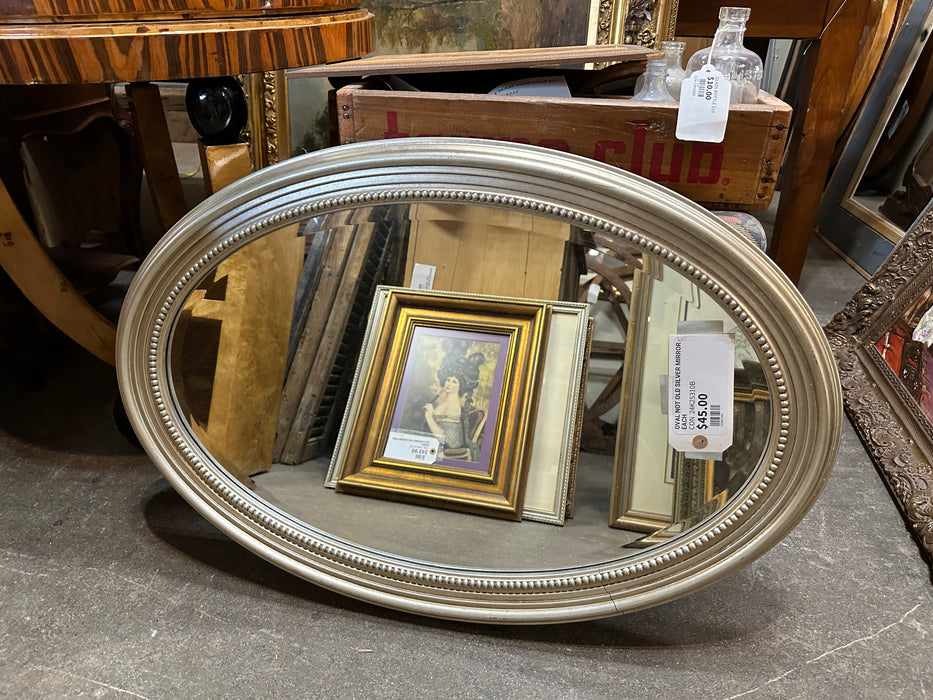 OVAL NOT OLD SILVER MIRROR EACH