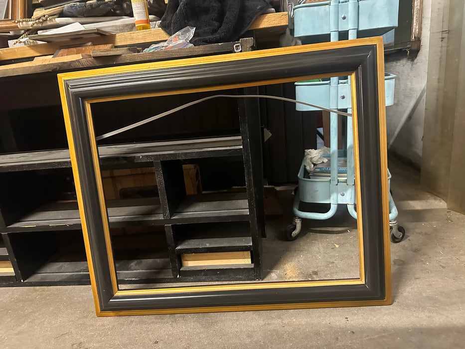 BLACK AND GOLD THICK FRAME