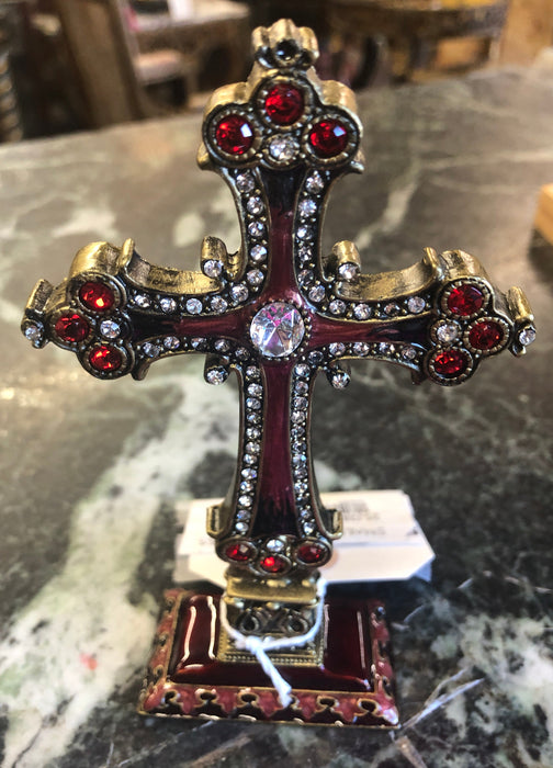 SMALL JEWELED STANDING CROSS