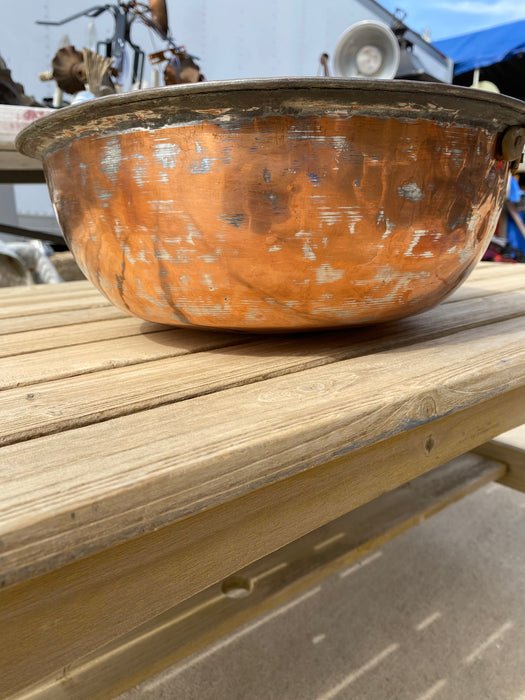 COPPER BOWL WITH HANDLES
