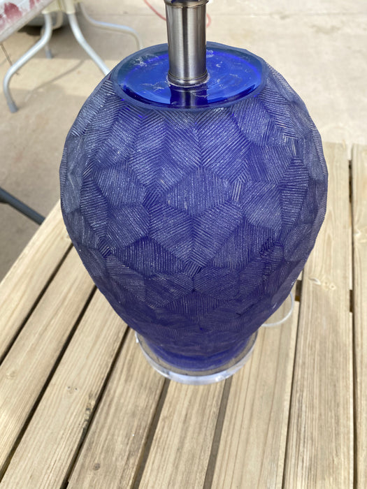 BLUE GLASS LAMP