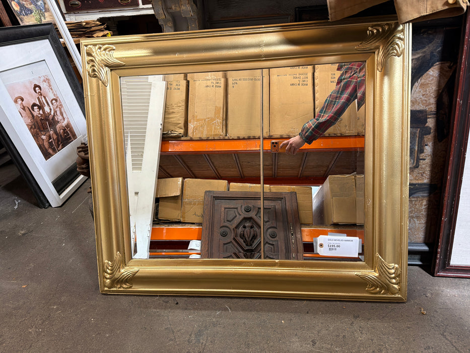 GOLD BEVELED MIRROR
