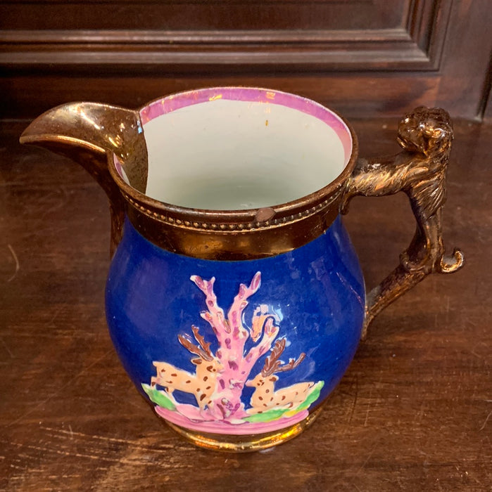 COPPER LUSTER LARGE PITCHER AS IS