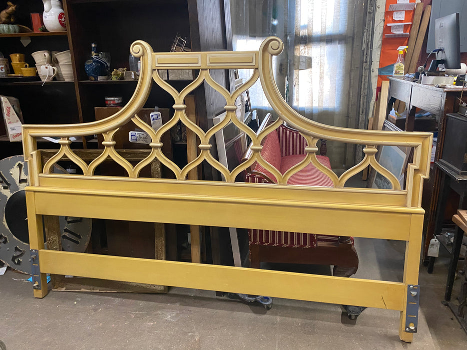YELLOW KING SIZE HEADBOARD VINTAGE 70'S