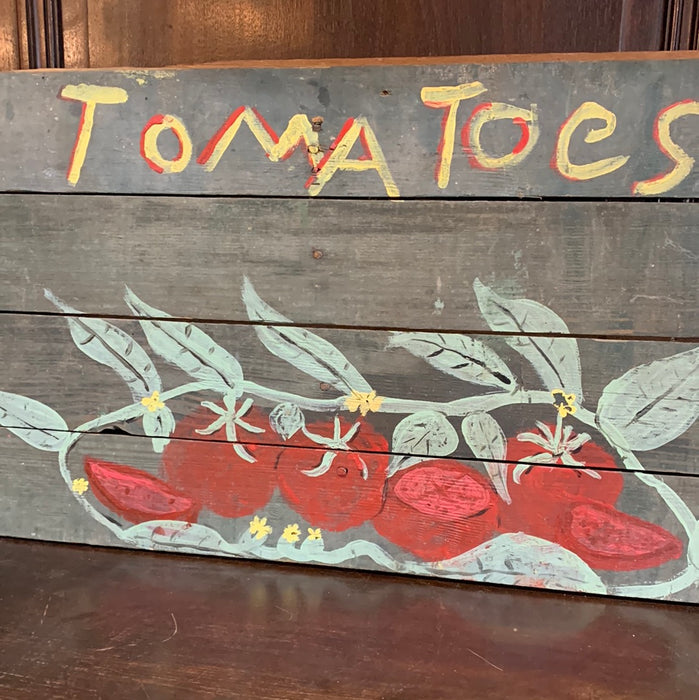WOODEN TOMATO SIGN