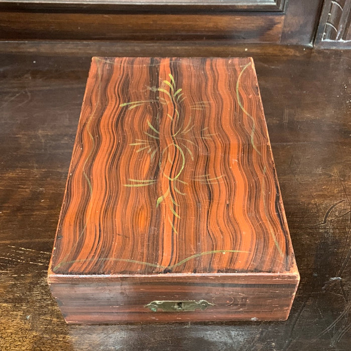 FAUX GRAIN ROSEWOOD WRITER’S BOX
