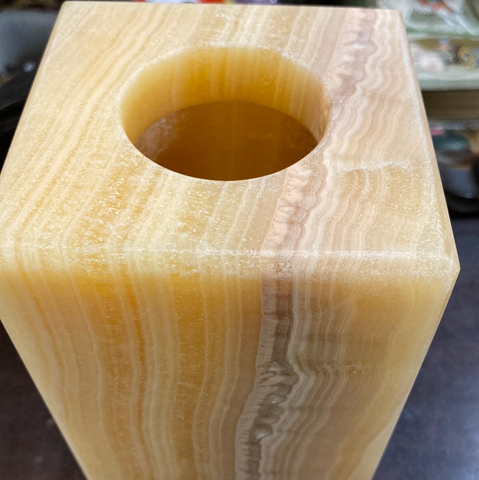 ALABASTER VOTIVE CANDLE COVER