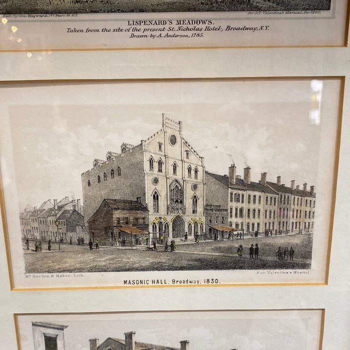 FRAMED POSTCARDS OF BUILDINGS