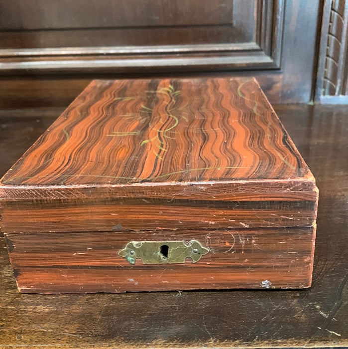 FAUX GRAIN ROSEWOOD WRITER’S BOX