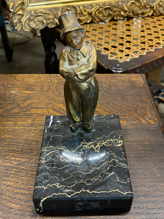 DUTCH BOY  WITH MARBLE TRAY AS FOUND