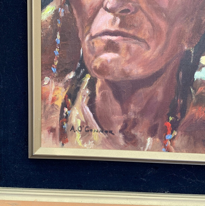 NATIVE AMERICAN OIL PAINTING PORTRAIT