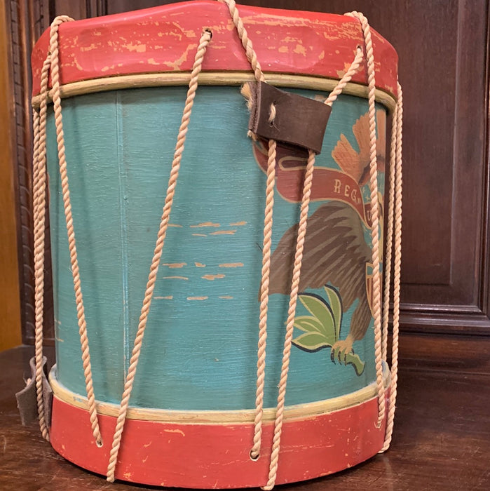 WOOD TOY DRUM BASKET