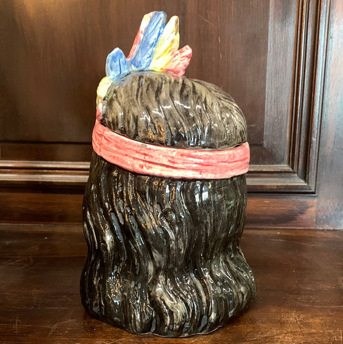 NATIVE INDIAN TOBACCO JAR-AS FOUND