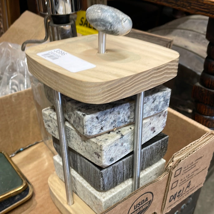 PAIR OF CHROME TOP BOURBON AND VODKA DECANTERS