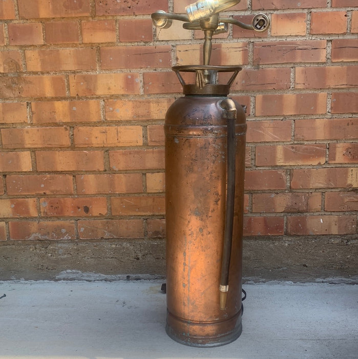 COPPER FIRE EXTINGUISHER LAMP