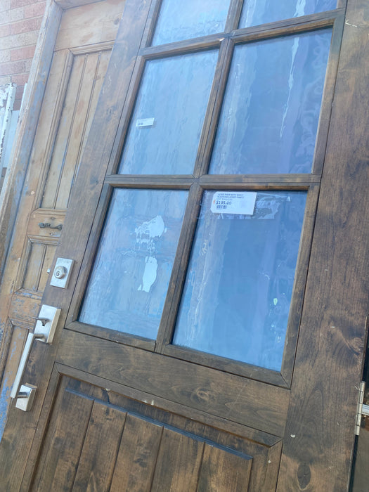 ALDER DOOR WITH WAVY GLASS MULLIONED PANES