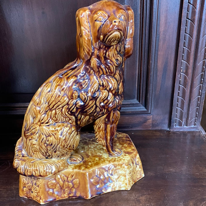 STAFFORDSHIRE  SPANIEL CERAMIC DOG-AS FOUND 