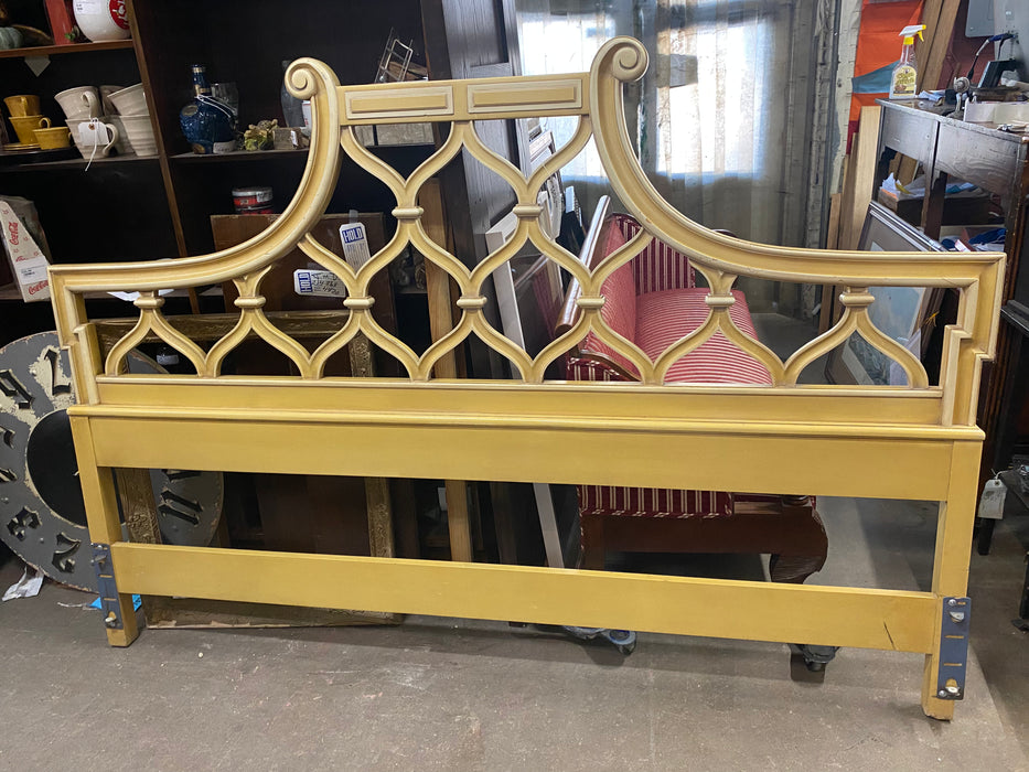 YELLOW KING SIZE HEADBOARD VINTAGE 70'S