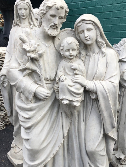 LARGE HOLY FAMILY CONCRETE STATUE