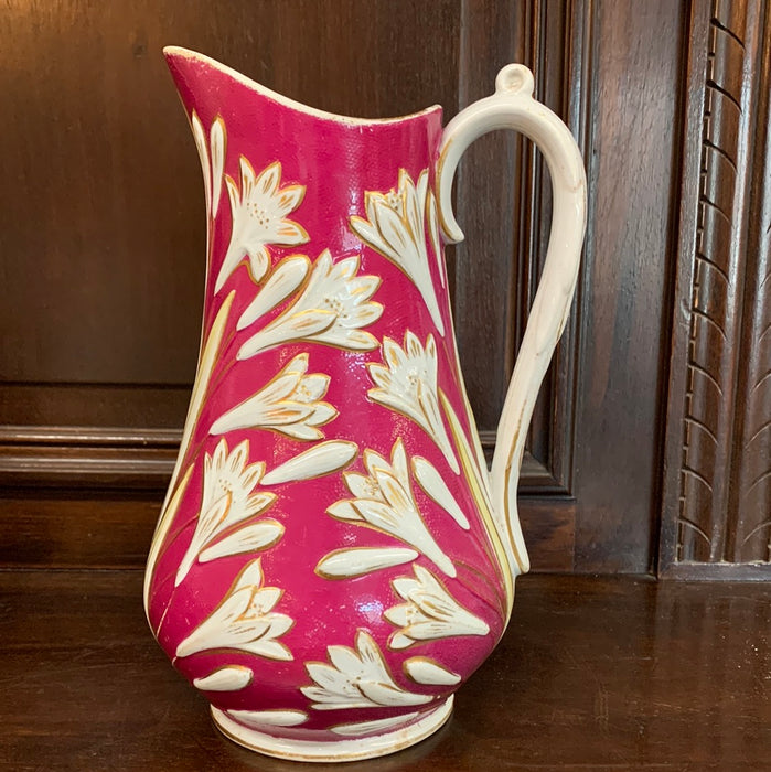FUSCHIA IRON STONE PITCHER