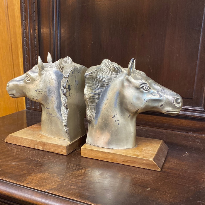 PAIR OF VINTAGE 60'S HORSE HEAD BOOKENDS