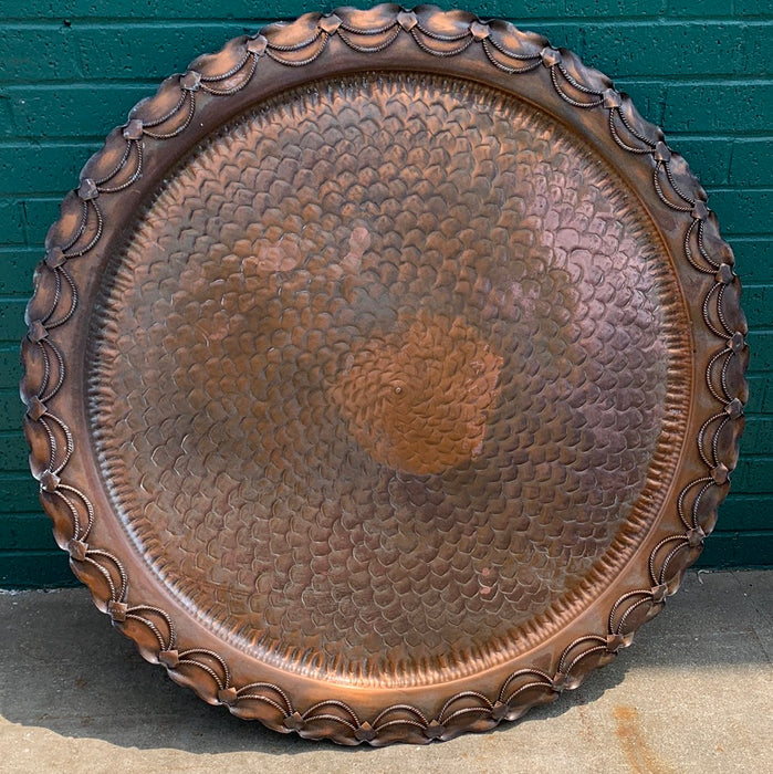 LARGE COPPER TRAY TABLE TOP