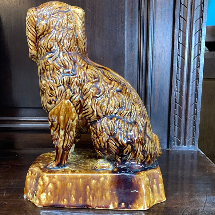 STAFFORDSHIRE  SPANIEL CERAMIC DOG-AS FOUND 