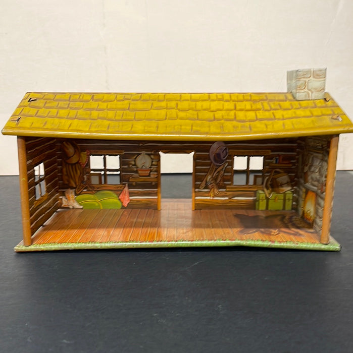 METAL TOY LOG CABIN