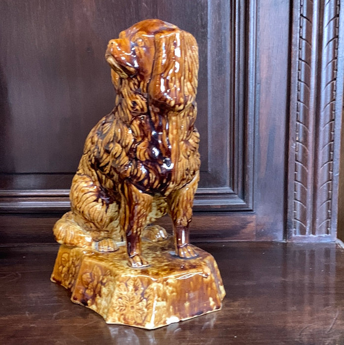 STAFFORDSHIRE  SPANIEL CERAMIC DOG-AS FOUND 