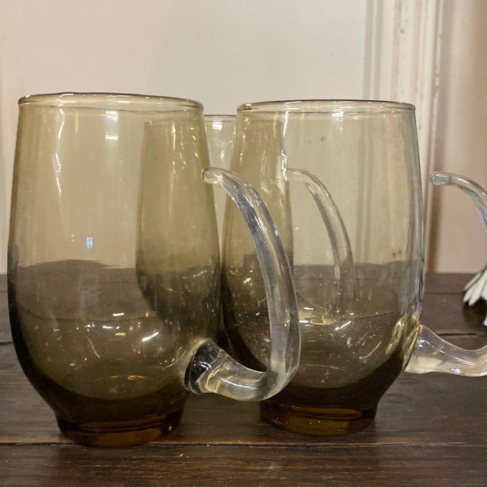 SET OF 3 SMOKE GLASS MUGS