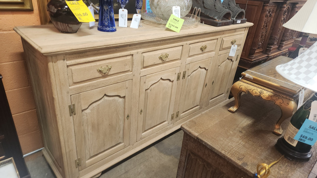 RAW OAK ARCH PEGGED DOORS SIDEBOARD