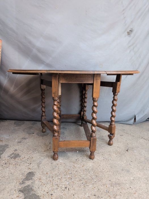 BARLEY TWIST OAK DROP LEAF TABLE