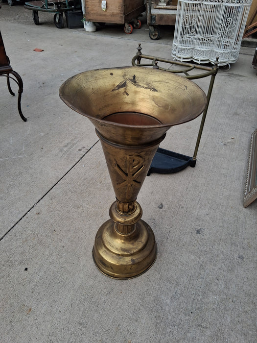 LARDE BRASS ECCLESIASTICAL VASE