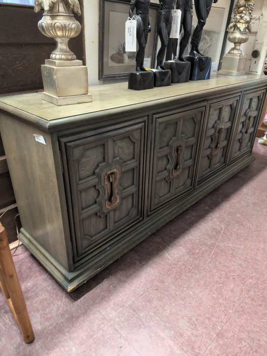 MIDCENTURY GREEN PAINTED CREDENZA