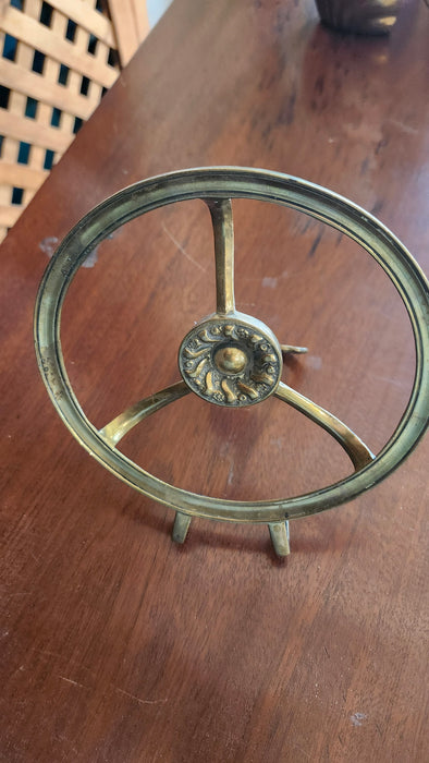 BRASS MEDALLION ON STAND