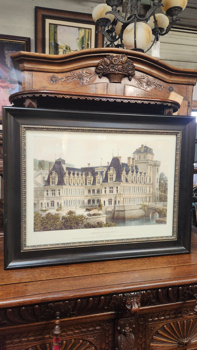 LARGE  CHATEAU PRINT- NOT OLD